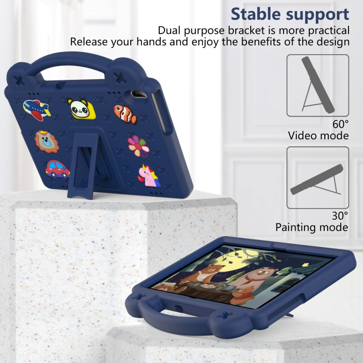 For Lenovo Tab M10 X605 / X505 / Tab P10 X705 Handle Kickstand Children EVA Shockproof Tablet Case(Navy Blue) - Lenovo by PMC TechLife | Online Shopping South Africa | PMC TechLife | Buy Now Pay Later Mobicred