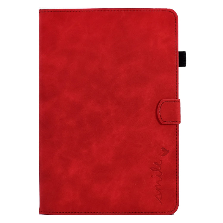 For Amazon Kindle Fire HD 8 2022 / 2020 Embossed Smile Flip Tablet Leather Case(Red) - Amazon by PMC TechLife | Online Shopping South Africa | PMC TechLife | Buy Now Pay Later Mobicred