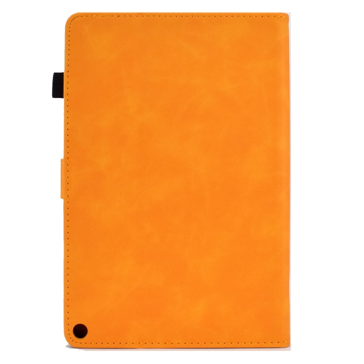 For Amazon Kindle Fire HD 10 2021 Embossed Smile Flip Tablet Leather Case(Khaki) - Amazon by PMC TechLife | Online Shopping South Africa | PMC TechLife | Buy Now Pay Later Mobicred
