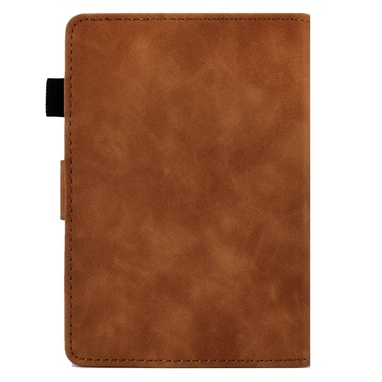 For Amazon Kindle Paperwhite 4/3/2/1 Embossed Smile Flip Tablet Leather Case(Brown) - Amazon by PMC TechLife | Online Shopping South Africa | PMC TechLife | Buy Now Pay Later Mobicred
