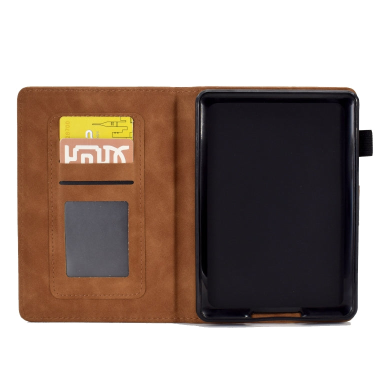 For Amazon Kindle Paperwhite 4/3/2/1 Embossed Smile Flip Tablet Leather Case(Brown) - Amazon by PMC TechLife | Online Shopping South Africa | PMC TechLife | Buy Now Pay Later Mobicred