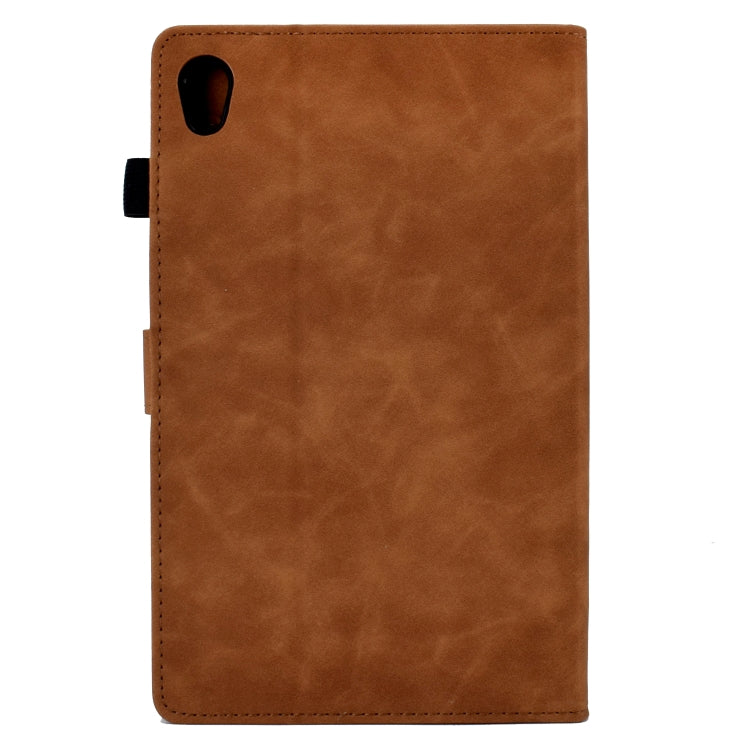 For Lenovo Tab M10 HD Gen 2 Embossed Smile Flip Tablet Leather Case(Brown) - Lenovo by PMC TechLife | Online Shopping South Africa | PMC TechLife | Buy Now Pay Later Mobicred