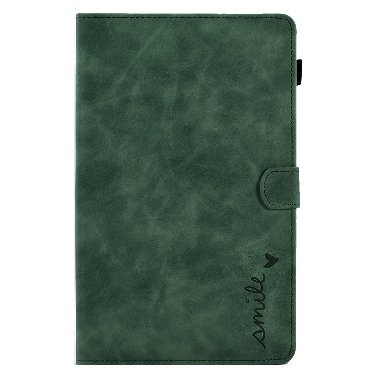 For Lenovo Tab M10 HD Gen 2 Embossed Smile Flip Tablet Leather Case(Green) - Lenovo by PMC TechLife | Online Shopping South Africa | PMC TechLife | Buy Now Pay Later Mobicred