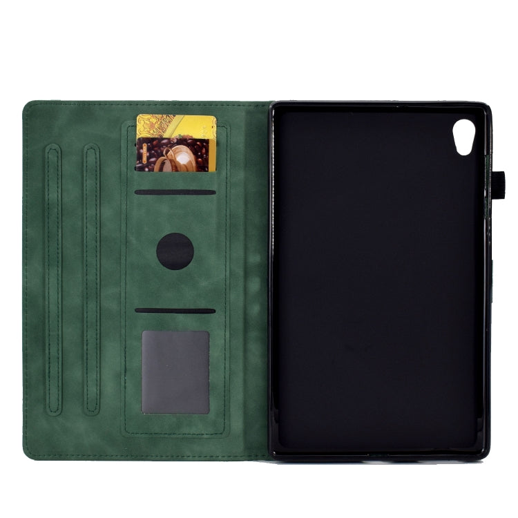 For Lenovo Tab M10 HD Gen 2 Embossed Smile Flip Tablet Leather Case(Green) - Lenovo by PMC TechLife | Online Shopping South Africa | PMC TechLife | Buy Now Pay Later Mobicred
