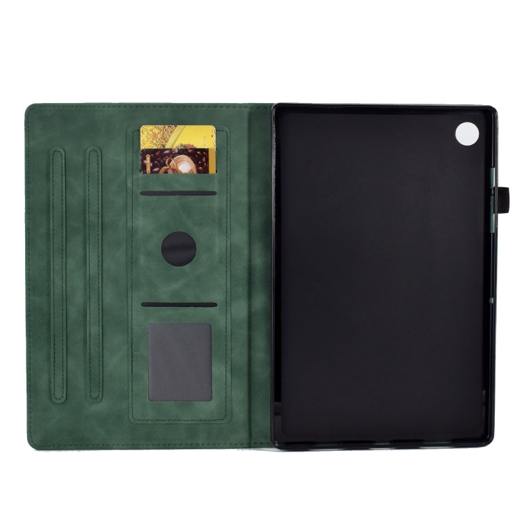For Lenovo Tab M10 Plus 3rd Gen 10.6 inch Embossed Smile Flip Tablet Leather Case(Green) - Lenovo by PMC TechLife | Online Shopping South Africa | PMC TechLife | Buy Now Pay Later Mobicred