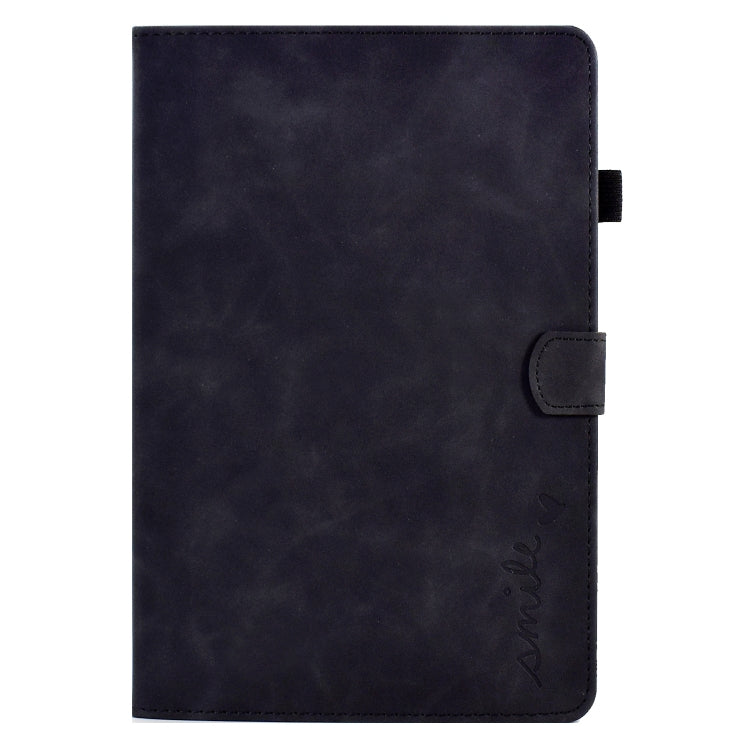 For Huawei MatePad T 10 / T 10s / Honor Pad 6 / X6 Embossed Smile Flip Tablet Leather Case(Black) - Honor by PMC TechLife | Online Shopping South Africa | PMC TechLife | Buy Now Pay Later Mobicred