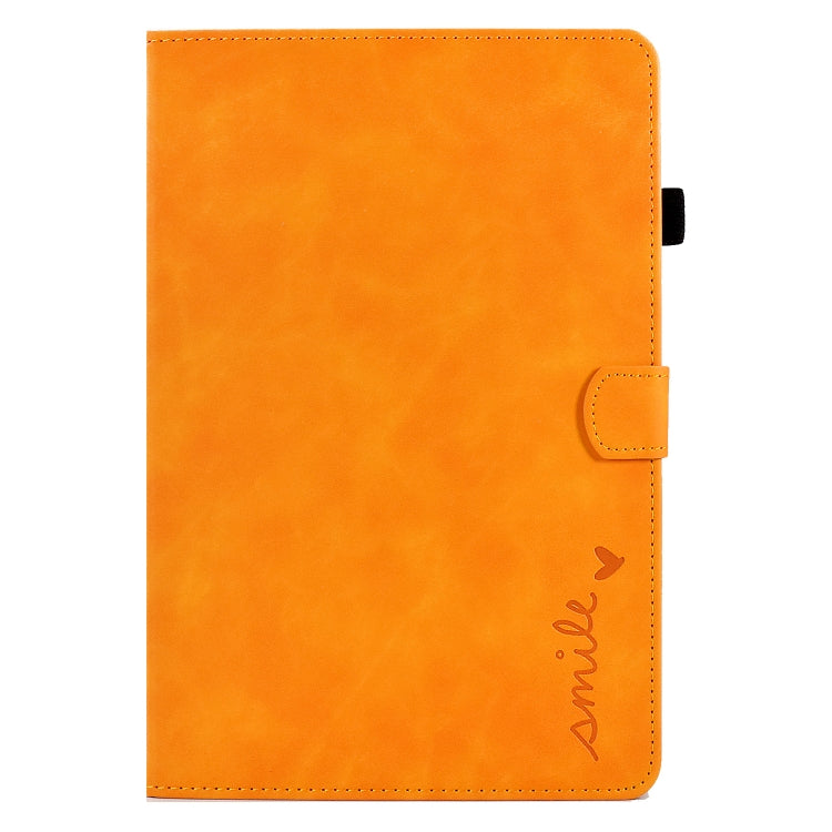 For Huawei MatePad T 10 / T 10s / Honor Pad 6 / X6 Embossed Smile Flip Tablet Leather Case(Khaki) - Honor by PMC TechLife | Online Shopping South Africa | PMC TechLife | Buy Now Pay Later Mobicred