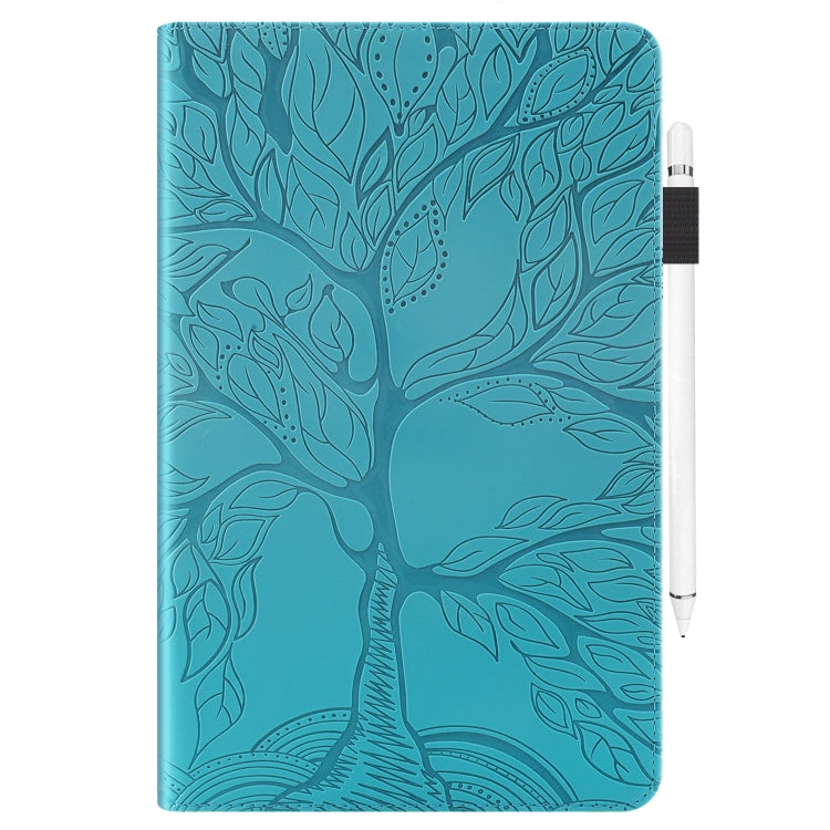For OPPO Pad Air Life Tree Series Horizontal Flip Leather Tablet Case(Lake Blue) - OPPO by PMC TechLife | Online Shopping South Africa | PMC TechLife | Buy Now Pay Later Mobicred
