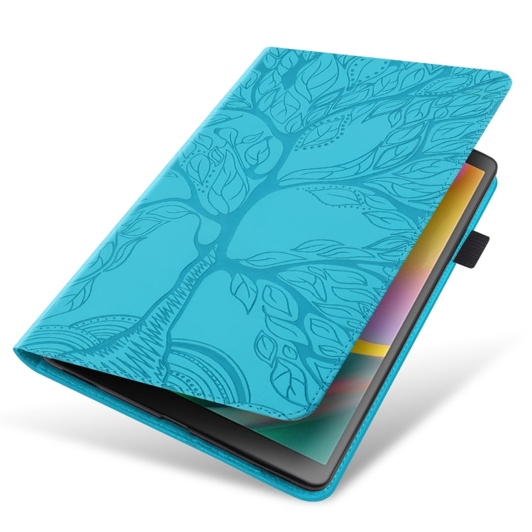 For OPPO Pad Air Life Tree Series Horizontal Flip Leather Tablet Case(Lake Blue) - OPPO by PMC TechLife | Online Shopping South Africa | PMC TechLife | Buy Now Pay Later Mobicred
