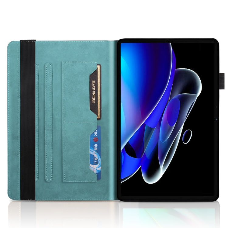 For OPPO Realme Pad X Life Tree Series Horizontal Flip Leather Tablet Case(Lake Blue) - Realme by PMC TechLife | Online Shopping South Africa | PMC TechLife | Buy Now Pay Later Mobicred