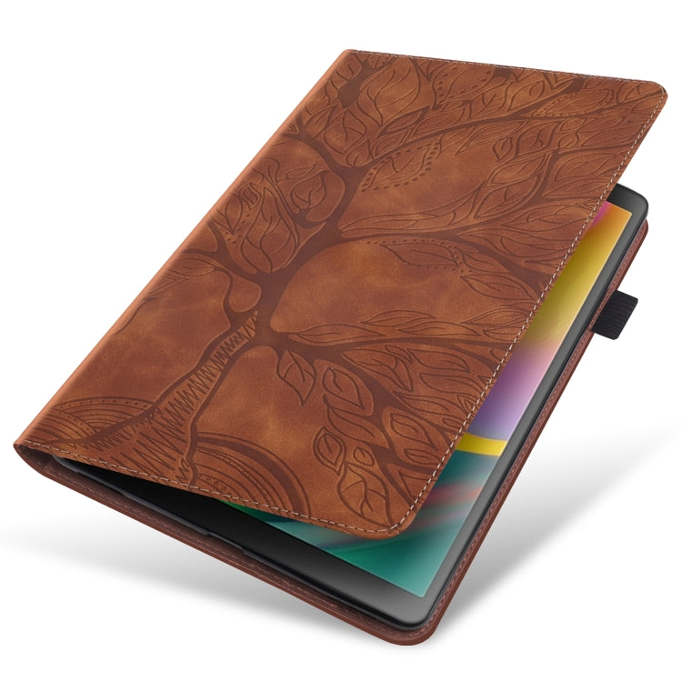 For OPPO Realme Pad X Life Tree Series Horizontal Flip Leather Tablet Case(Brown) - Realme by PMC TechLife | Online Shopping South Africa | PMC TechLife | Buy Now Pay Later Mobicred