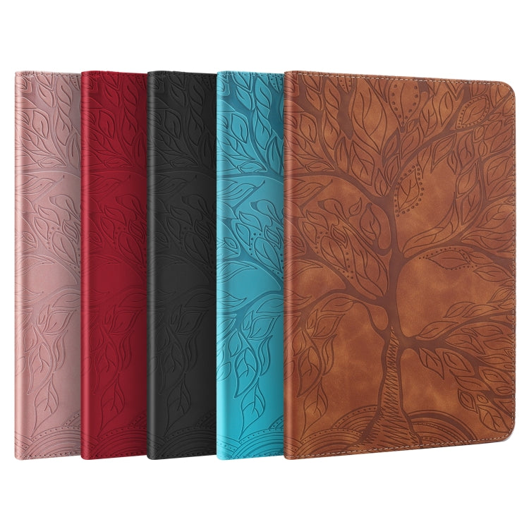 For OPPO Realme Pad X Life Tree Series Horizontal Flip Leather Tablet Case(Rose Gold) - Realme by PMC TechLife | Online Shopping South Africa | PMC TechLife | Buy Now Pay Later Mobicred