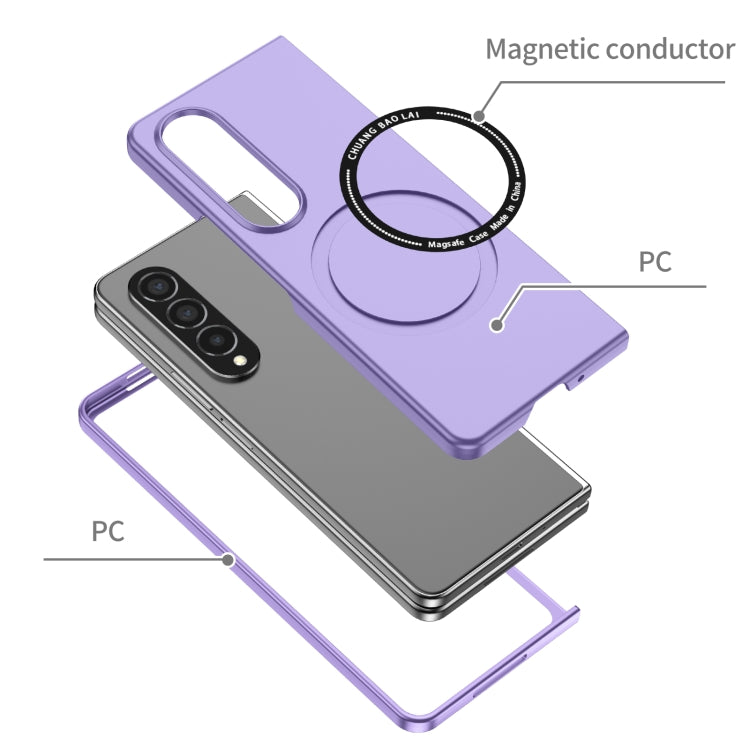 For Samsung Galaxy Z Fold4 Magsafe Magnetic Folding PC Phone Case(Purple) - Galaxy Z Fold4 5G Cases by PMC Jewellery | Online Shopping South Africa | PMC Jewellery