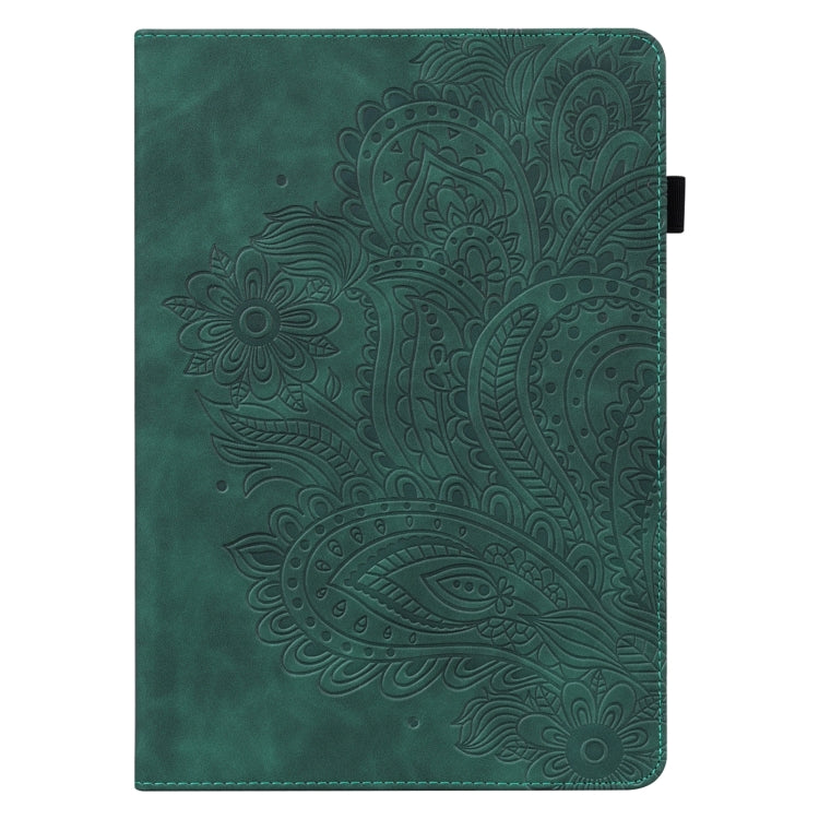 For Amazon Kindle Fire 7 2022 Peacock Embossed Pattern Leather Tablet Case(Green) - Amazon by PMC TechLife | Online Shopping South Africa | PMC TechLife | Buy Now Pay Later Mobicred