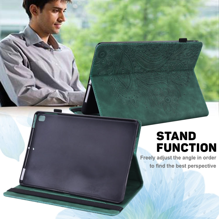For Amazon Kindle Fire 7 2022 Peacock Embossed Pattern Leather Tablet Case(Green) - Amazon by PMC TechLife | Online Shopping South Africa | PMC TechLife | Buy Now Pay Later Mobicred