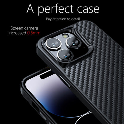 For iPhone 14 Pro wlons Magsafe Carbon Fiber Kevlar TPU Phone Case(Black) - iPhone 14 Pro Cases by wlons | Online Shopping South Africa | PMC Jewellery | Buy Now Pay Later Mobicred