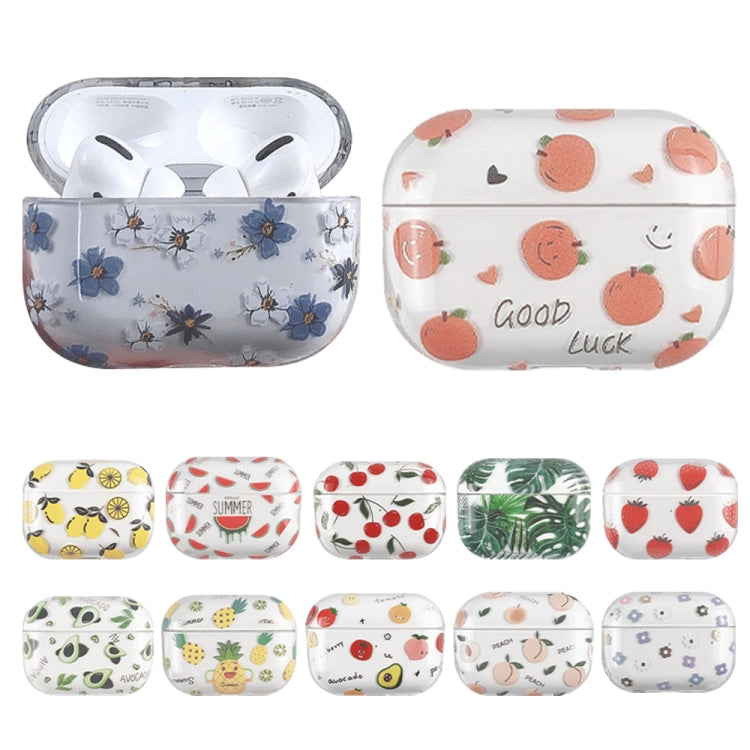For AirPods Pro 2 Bronzing Fruit Pattern PC Earphone Hard Protective Case(Strawberry) - For AirPods Pro 2 by PMC Jewellery | Online Shopping South Africa | PMC Jewellery | Buy Now Pay Later Mobicred