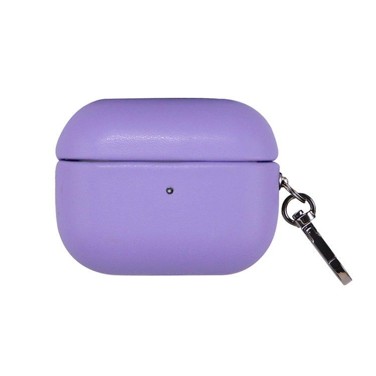 For Apple AirPods Pro 2 PU Leather Wireless Bluetooth Earphone Protective Case(Purple) - For AirPods Pro 2 by PMC Jewellery | Online Shopping South Africa | PMC Jewellery | Buy Now Pay Later Mobicred