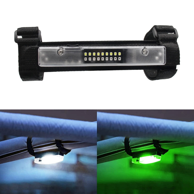 For UTV ATV Polaris RZR Golf Cart Motorcycle Two-color LED Guard Bar Light, Shell Color:Transparent(White + Green) - Headlights by PMC Jewellery | Online Shopping South Africa | PMC Jewellery | Buy Now Pay Later Mobicred