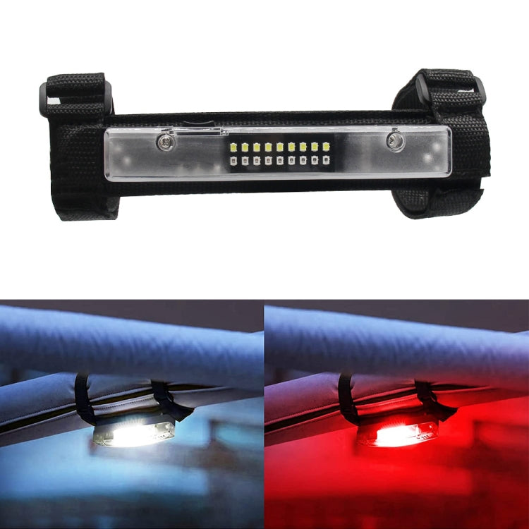 For UTV ATV Polaris RZR Golf Cart Motorcycle Two-color LED Guard Bar Light, Shell Color:Transparent(White + Red) - Headlights by PMC Jewellery | Online Shopping South Africa | PMC Jewellery | Buy Now Pay Later Mobicred