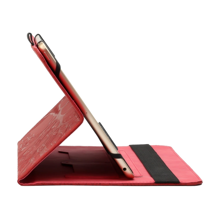 For 10 inch Life Tree Pattern Flip Universal Leather Tablet Case(Red) - 10 - 11 inch by PMC TechLife | Online Shopping South Africa | PMC TechLife | Buy Now Pay Later Mobicred