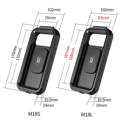 M18L-QD Motorcycle / Bicycle Waterproof Quick Release Mobile Phone Holder - Holder by PMC Jewellery | Online Shopping South Africa | PMC Jewellery | Buy Now Pay Later Mobicred