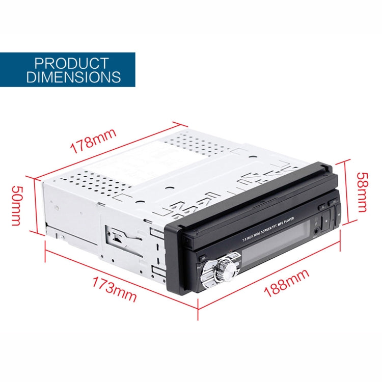 9601 7 inch Car Electric Retractable MP5 Player Supports Bluetooth Hand-free Calling Reverse - Car MP3 & MP4 & MP5 by PMC TechLife | Online Shopping South Africa | PMC TechLife | Buy Now Pay Later Mobicred