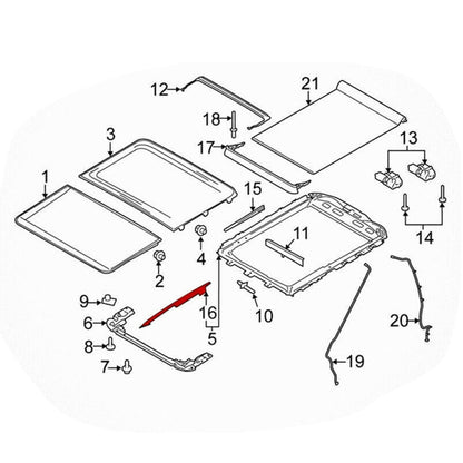 For Ford F-150 2015-2020 / F-250 2017-2019 Car Sunroof Track Assembly Repair Kit - Others by PMC Jewellery | Online Shopping South Africa | PMC Jewellery