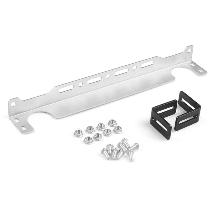 British 330mm Car Engine Oil Cooler Mounting Bracket Kit(Silver) - Engine Fittings by PMC TechLife | Online Shopping South Africa | PMC TechLife | Buy Now Pay Later Mobicred