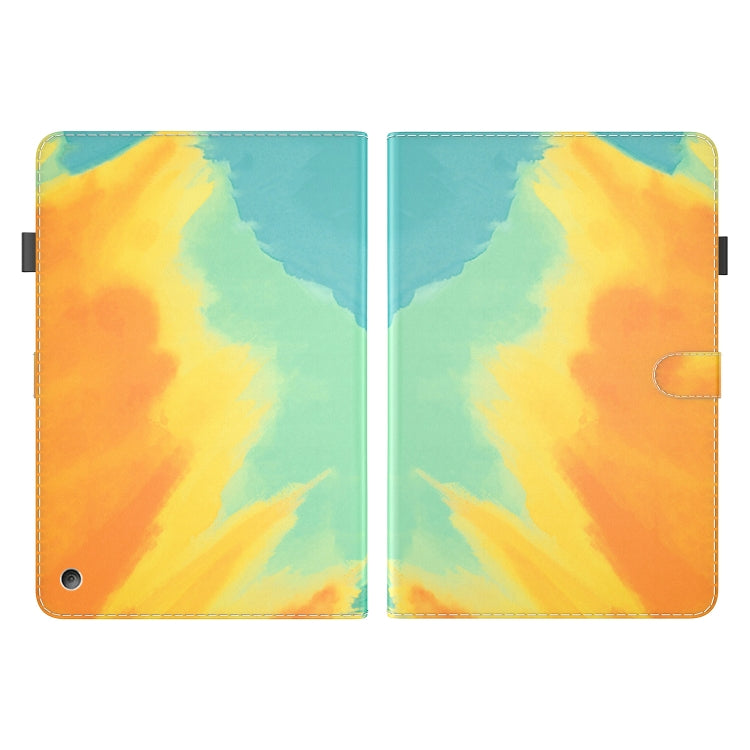 For Amazon Kindle Fire 7 2022 Watercolor Pattern Flip Leather Tablet Case(Autumn Leaves) - Amazon by PMC TechLife | Online Shopping South Africa | PMC TechLife | Buy Now Pay Later Mobicred