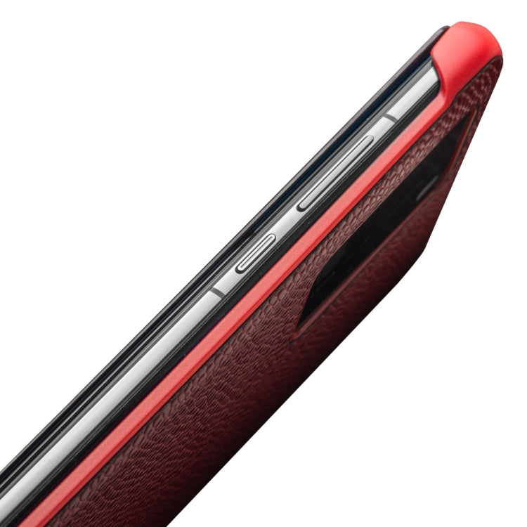 For Huawei P40 QIALINO XiangNai Texture Side Window View Leather Phone Case(Red) - free shipping - PMC TechLife - Order now!