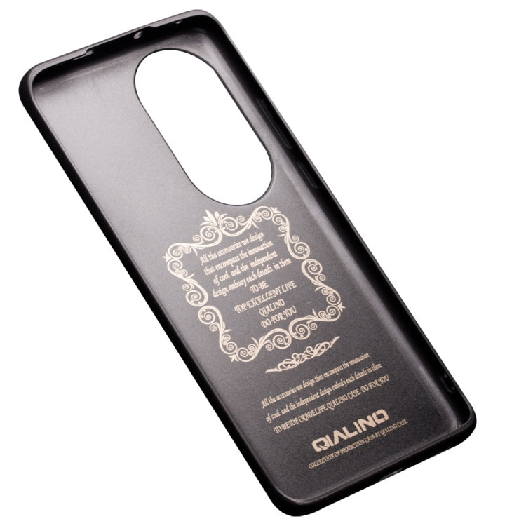 For Huawei P50 Pro QIALINO Cowhide Texture Genuine Leather Phone Case(Black) - free shipping - PMC TechLife - Order now!