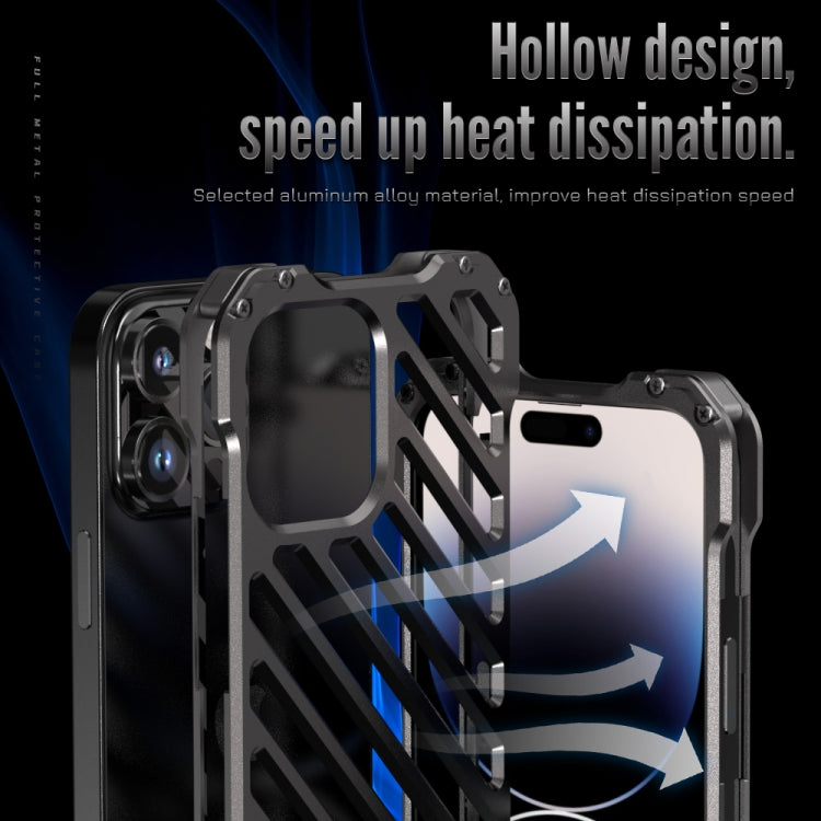 For iPhone 14 Pro Max R-JUST Breathable Armor Phone Case(Silver Grey) - free shipping - PMC TechLife - Order now!