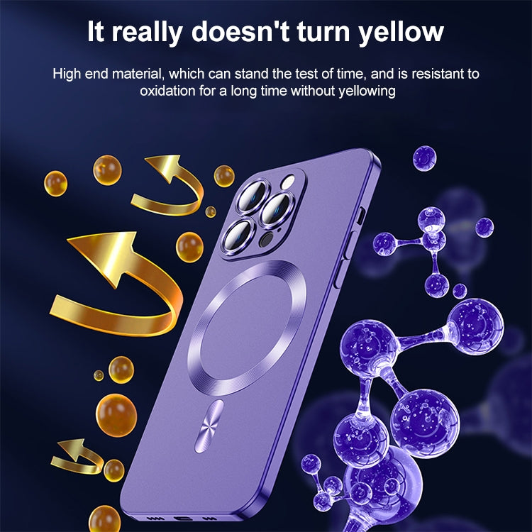 For iPhone 14 Liquid Lens Protector Magsafe Phone Case(Dark Purple) - free shipping - PMC TechLife - Order now!