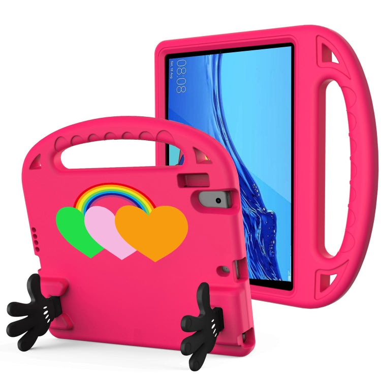 For Huawei MediaPad T5 10 Love Small Palm Holder EVA Tablet Case(Rose Red) - Huawei by PMC TechLife | Online Shopping South Africa | PMC TechLife | Buy Now Pay Later Mobicred