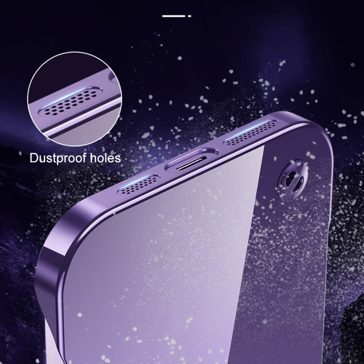 For iPhone 13 Electroplating Frameless Clear PC Phone Case(Purple) - iPhone 13 Cases by PMC Jewellery | Online Shopping South Africa | PMC Jewellery | Buy Now Pay Later Mobicred