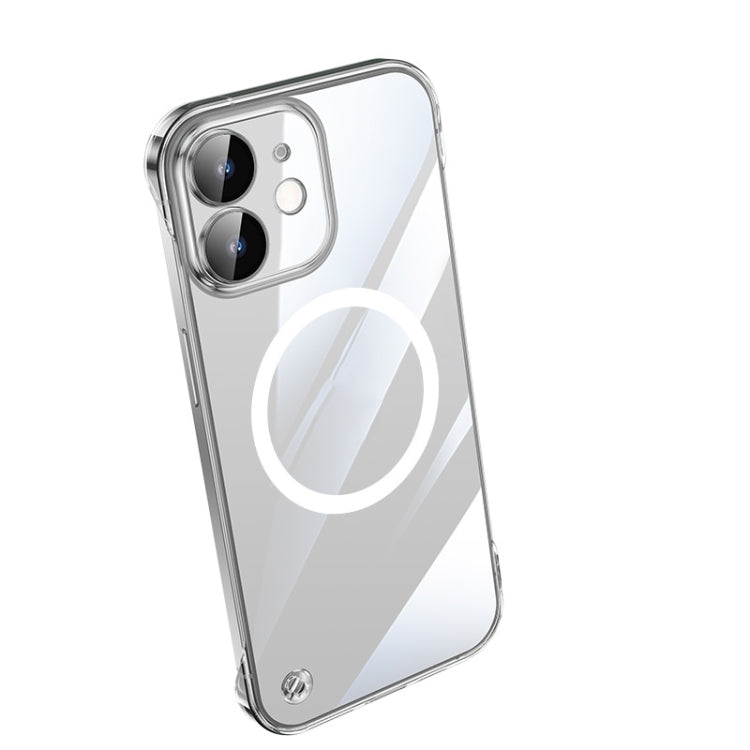 For iPhone 12 Electroplating Frameless Magsafe Magnetic PC Phone Case(Transparent) - iPhone 12 / 12 Pro Cases by PMC Jewellery | Online Shopping South Africa | PMC Jewellery | Buy Now Pay Later Mobicred