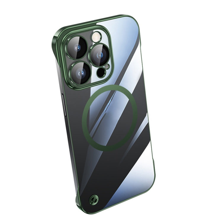 For iPhone 12 Pro Max Electroplating Frameless Magsafe Magnetic PC Phone Case(Green) - iPhone 12 Pro Max Cases by PMC Jewellery | Online Shopping South Africa | PMC Jewellery | Buy Now Pay Later Mobicred