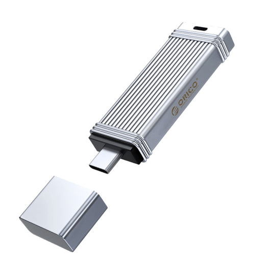 ORICO USB Flash Drive, Read: 100MB/s, Write: 50MB/s, Memory:128GB, Port:Type-C(Silver) - USB Flash Drives by ORICO | Online Shopping South Africa | PMC Jewellery | Buy Now Pay Later Mobicred