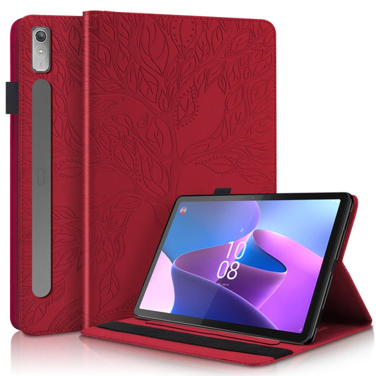 For Lenovo Tab P11 Pro Gen 2 Life Tree Series Horizontal Flip Leather Case with Holder(Red) - Lenovo by PMC Jewellery | Online Shopping South Africa | PMC Jewellery | Buy Now Pay Later Mobicred