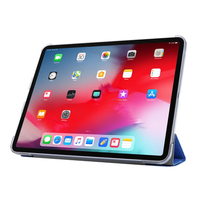 For iPad Air 13 2024 / Pro 12.9 2020 Silk Texture Horizontal Deformation Flip Leather Tablet Case with Three-folding Holder(Blue) - iPad Pro 12.9 (2020) Cases by PMC Jewellery | Online Shopping South Africa | PMC Jewellery | Buy Now Pay Later Mobicred