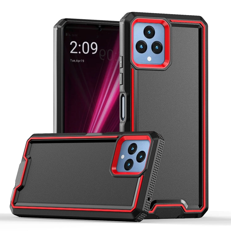 For T-Mobile Revvl 6 5G Armour Two-color TPU + PC Phone Case(Black+Red) - More Brand by PMC Jewellery | Online Shopping South Africa | PMC Jewellery | Buy Now Pay Later Mobicred