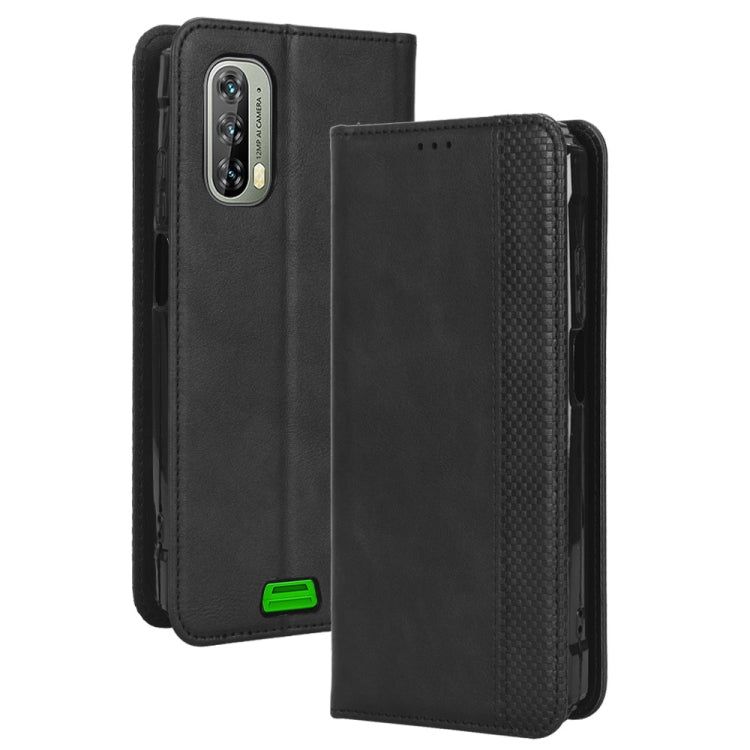 For Blackview BV7100 Magnetic Buckle Retro Texture Leather Phone Case(Black) - More Brand by PMC Jewellery | Online Shopping South Africa | PMC Jewellery