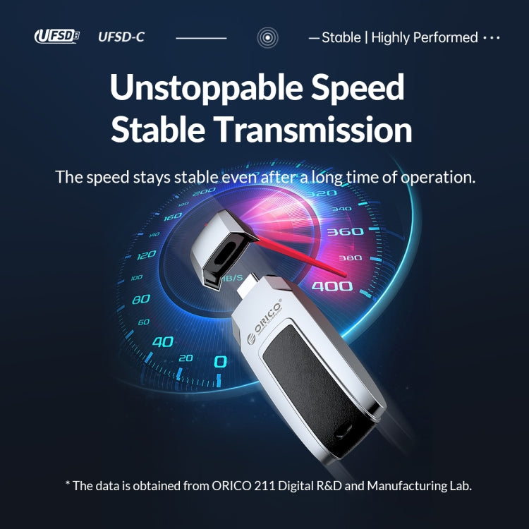 ORICO UFS Flash Drive, Read: 411MB/s, Write: 350MB/s, Memory:256GB, Port:USB-A(Silver) - USB Flash Drives by ORICO | Online Shopping South Africa | PMC Jewellery | Buy Now Pay Later Mobicred