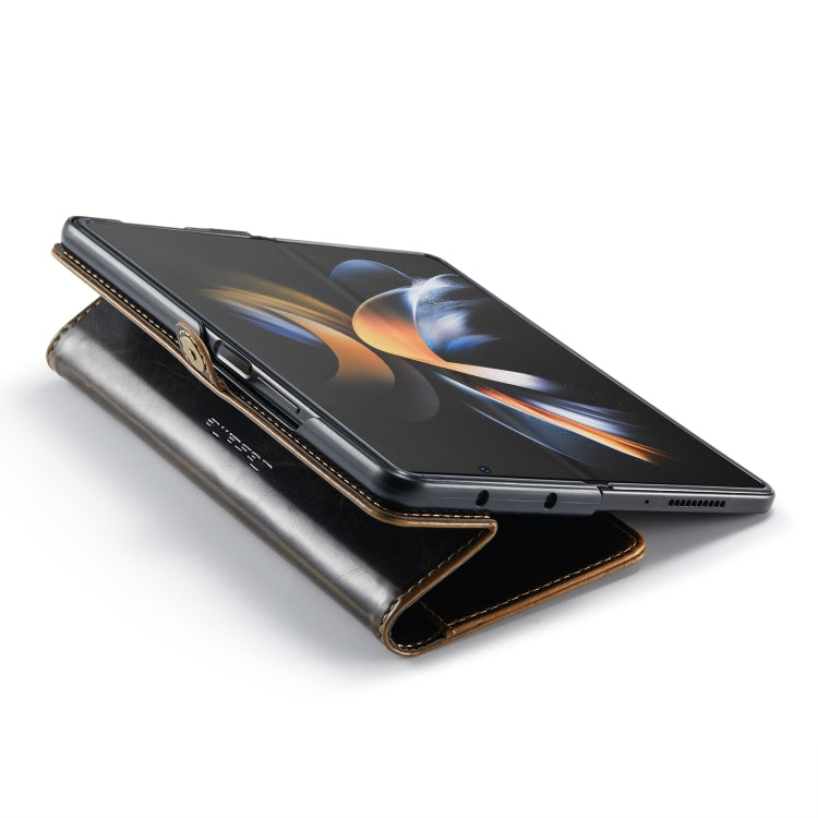 For Samsung Galaxy Z Fold4 CaseMe 003 Crazy Horse Texture Leather Phone Case(Coffee) - Galaxy Z Fold4 5G Cases by CaseMe | Online Shopping South Africa | PMC Jewellery | Buy Now Pay Later Mobicred