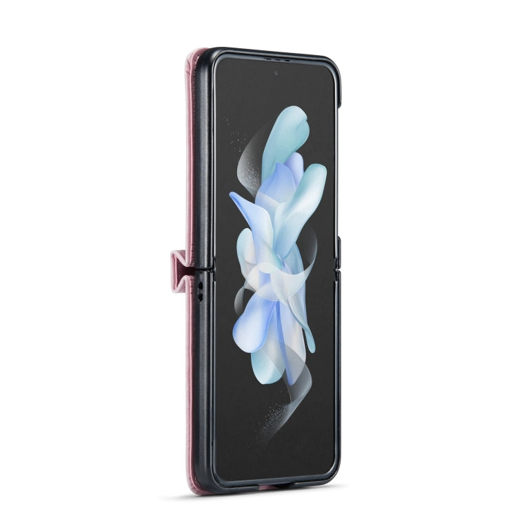 For Samsung Galaxy Z Flip4 CaseMe 003 Crazy Horse Texture Leather Phone Case with Lanyard(Rose Gold) - Galaxy Z Flip4 5G Cases by CaseMe | Online Shopping South Africa | PMC Jewellery | Buy Now Pay Later Mobicred