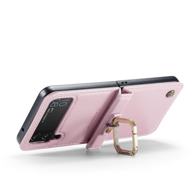 For Samsung Galaxy Z Flip4 CaseMe 003 Crazy Horse Texture Leather Phone Case with Lanyard(Rose Gold) - Galaxy Z Flip4 5G Cases by CaseMe | Online Shopping South Africa | PMC Jewellery | Buy Now Pay Later Mobicred