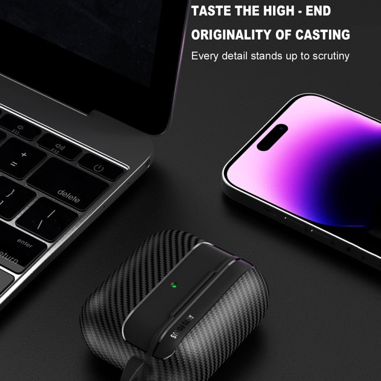 For AirPods Pro Carbon Fiber Texture Anti-fall Earphone Protective Case(Green) - For AirPods Pro by PMC Jewellery | Online Shopping South Africa | PMC Jewellery | Buy Now Pay Later Mobicred