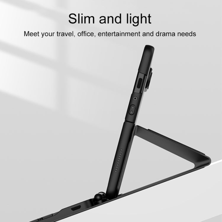 For Samsung Galaxy Z Fold4 5G Magnetic Folding Bluetooth Keyboard Leather Case(Carbon Fiber) - Samsung Keyboard by PMC TechLife | Online Shopping South Africa | PMC TechLife