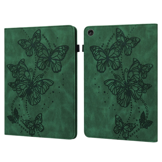 For Lenovo Tab M10 3rd Gen Embossed Butterfly Pattern Leather Tablet Case(Green) - Lenovo by PMC Jewellery | Online Shopping South Africa | PMC Jewellery | Buy Now Pay Later Mobicred